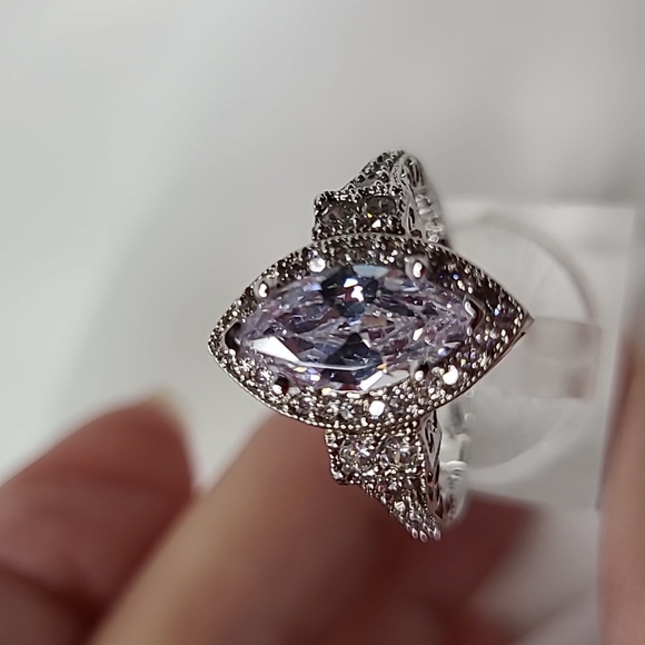 Marquise Diamond Simulant Ring - Picture 8 of 14